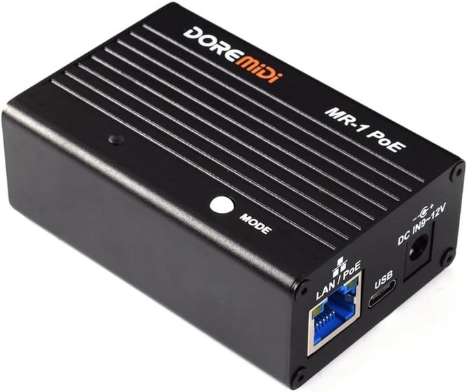 RTP MIDI Netwerkinterface met PoE voor Lage Latentie MIDI Over LAN