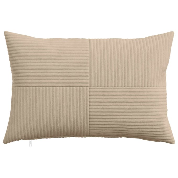 vidaXL - Kussensloop - 2 - pcs - ALMELO - Taupe - 40 - x - 60 - cm - corduroy
