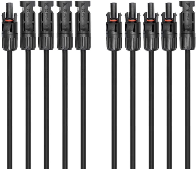 Solar PV T-adapter set | 1 naar 4 | 4mm² | IP68 | 0,60 meter