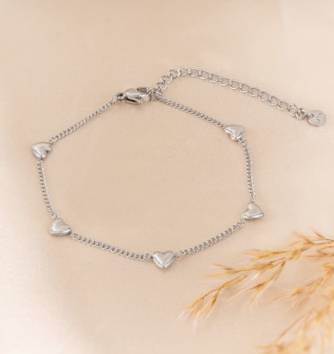 Kinderarmband 'Kleine hartjes' | Stainless Steel