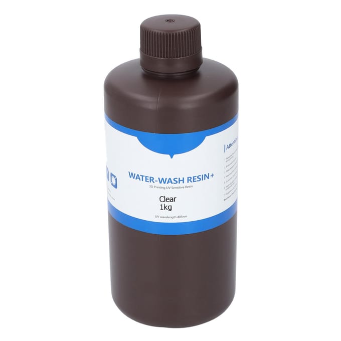 3D Print Hars Gietbaar Water Wasbaar UV Uithardend Hoge Resolutie 80 Shore Hardheid 1KG Transparant black