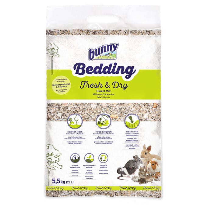 Bunny Nature Bunnybedding Fresh & Dry Speltmix 29 LTR-5,5 KG