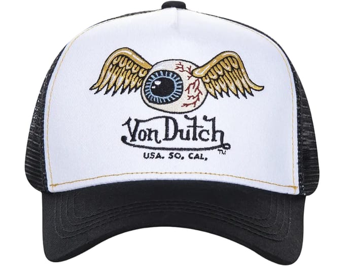 Von Dutch - Snapback Trucker Cap ART/WHI | One Size | Verstelbaar | Druksluiting - Zwart / Wit