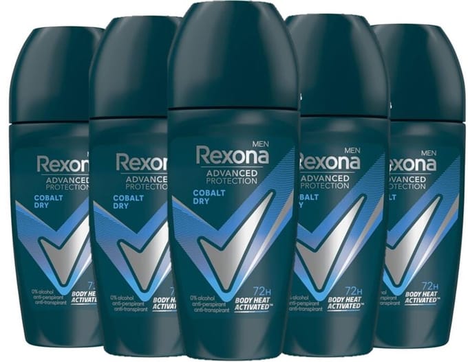 Rexona Deo Roller Cobalt Dry - 5 x 50 ml