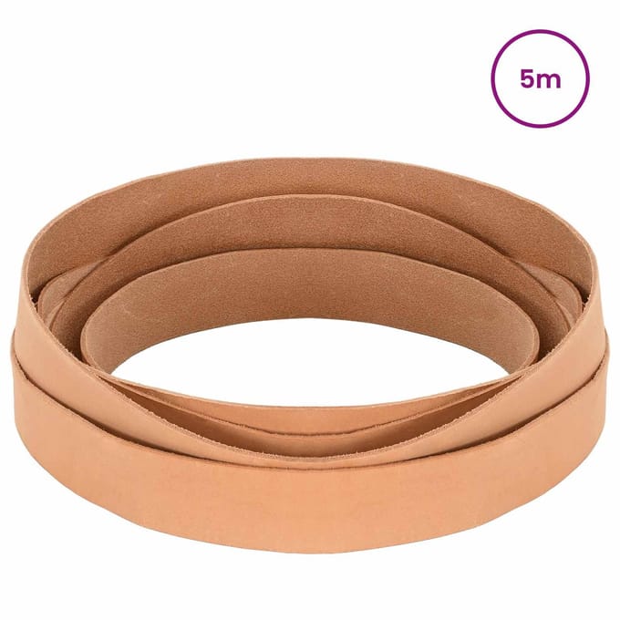 vidaXL - Leren - riem - 1 - Lichtbruin - 500 - x - 3,5 - cm - Leer