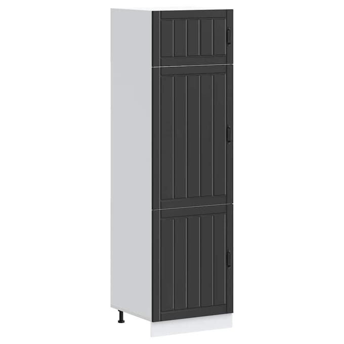 vidaXL - Keukenkast - Lucca - bewerkt - hout - zwart