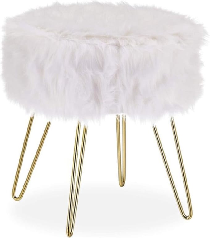 Thuys - Make up Stoel - Kaptafel Kruk - Visagie - Wit