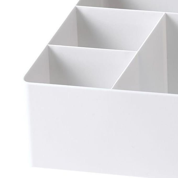 Desktop Opbergdoos Cosmetica Opbergbak Plastic Multifunctionele Make-up Bureau Kantoor Organizer voor white