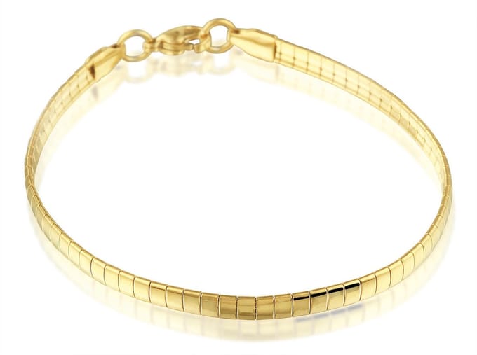 Montebello Armband Blomme Goldy - 316L Staal - Omega Schakel - 4mm - 20cm