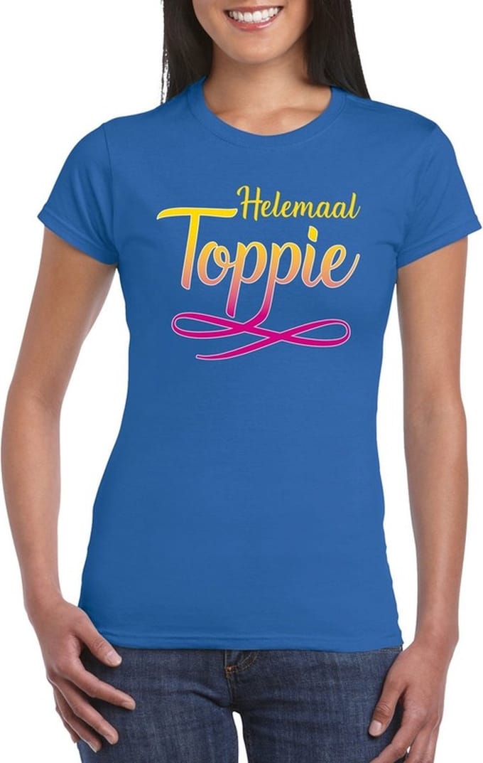 Helemaal Toppie t-shirt blauw dames L