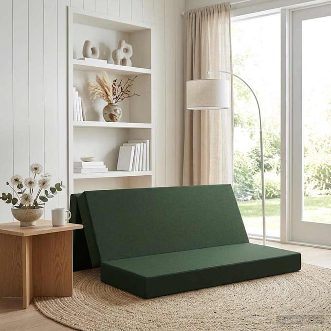 vidaXL - Vouwbare - Sofa - Bed - 180 - x - 67 - x - 45 - cm - Donkergroen