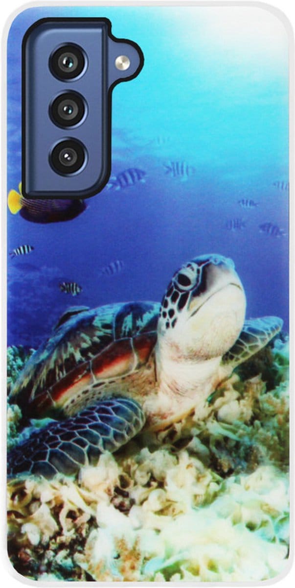 ADEL Siliconen Back Cover Softcase Hoesje Geschikt voor Samsung Galaxy S21 FE - Schildpad
