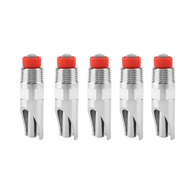 5 stuks Roestvrij Staal Automatische Varkensnippel Drinker Waterbak Rode Dop Eendenbek white