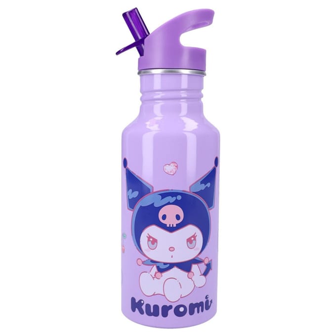 Kuromi Keep It Cool - Schoolbeker en Drinkfles - 500ml - Aluminium - Paars