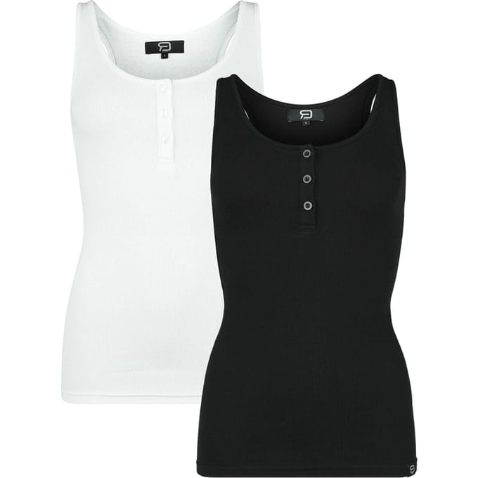 R.E.D. by EMP Top - Basic Double Pack - S tot XXL - voor Vrouwen - zwart-wit
