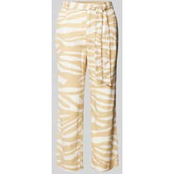 Wide leg linnen broek met verkort model