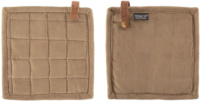 Tiseco Velmar Pannenlap - 2 Stuks - 20 x 20cm - Taupe