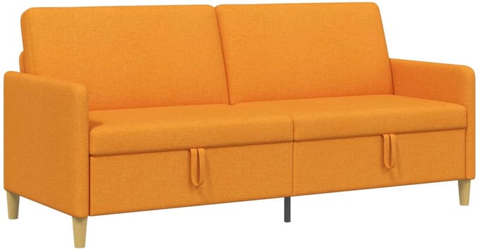 vidaXL - Sofa - met - Opbergruimte - Dongeel - 192 - x - 78 - x - 87 - cm - Polyester