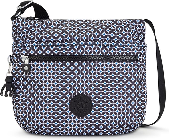 kipling Schoudertas Basic Print Arto Shoulderbag Blackish Tile Veelkleurig