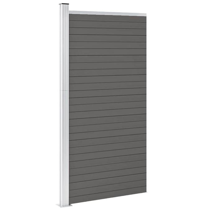 vidaXL - Schuttingpaneel - 95x186 - cm - HKC - grijs
