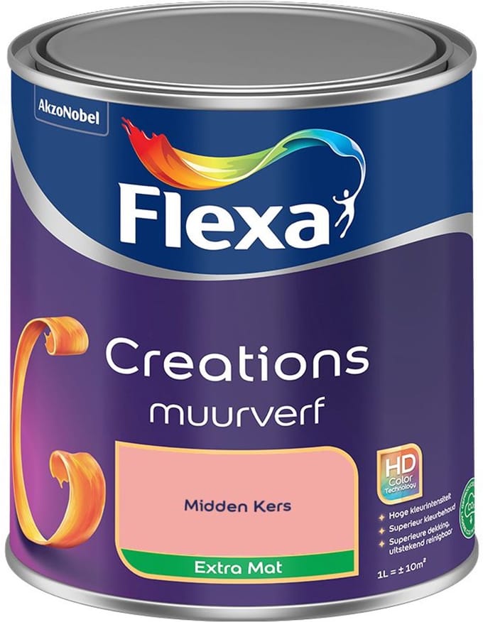 Flexa - Creations Muurverf Extra Mat - Midden Kers - Mengverf - 1 L
