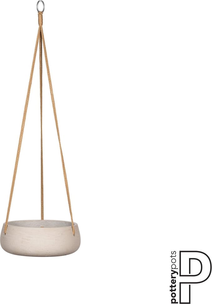 Pottery Pots Hang Bloempot-Hang Plantenschaal Grey washed-Grijs D 24 cm H 9 cm