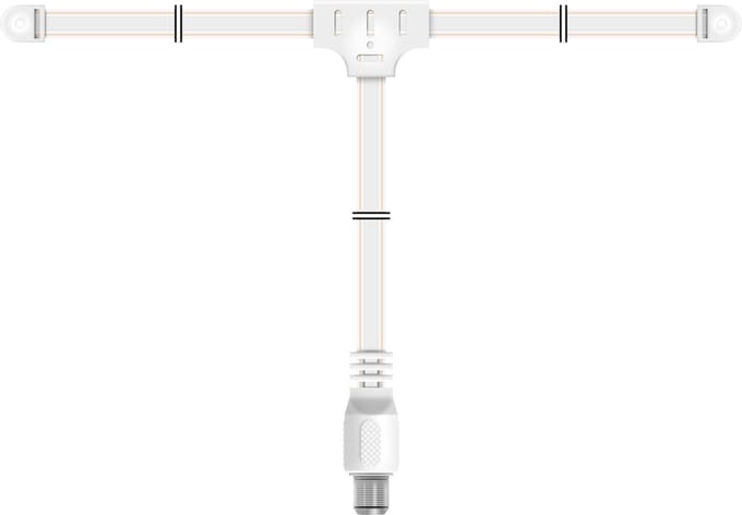Electrovision FM lint antenne - 1,8m - platte kabel - voor binnenhuis - Dipool Radio antenne FM DAB