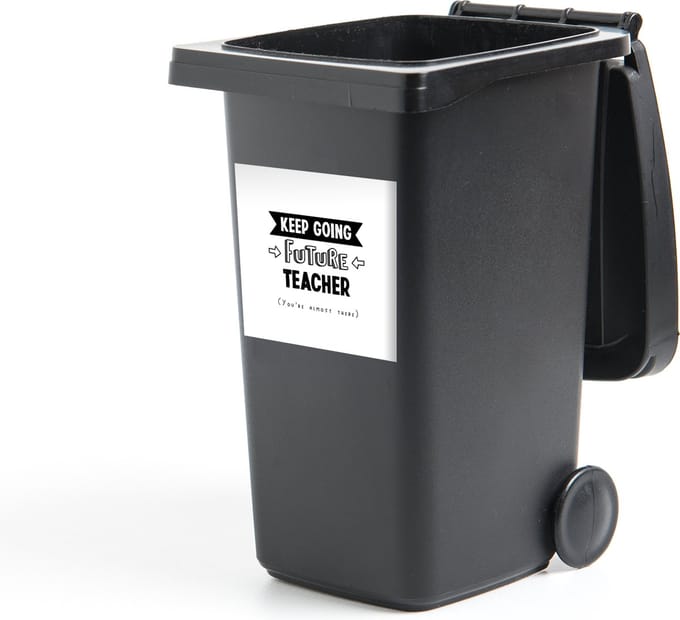 Container sticker Quotes - Docent - Leraar - Onderwijs - Student - 40x40 cm - Kliko sticker