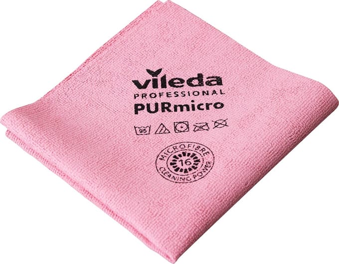 Vileda microvezeldoek Purmicro Active | pak van 5 stuks | rood