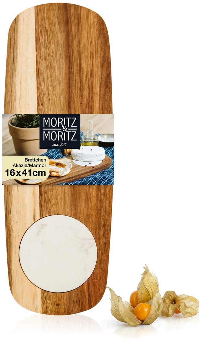 Moritz & Moritz houten plank acacia marmer wit