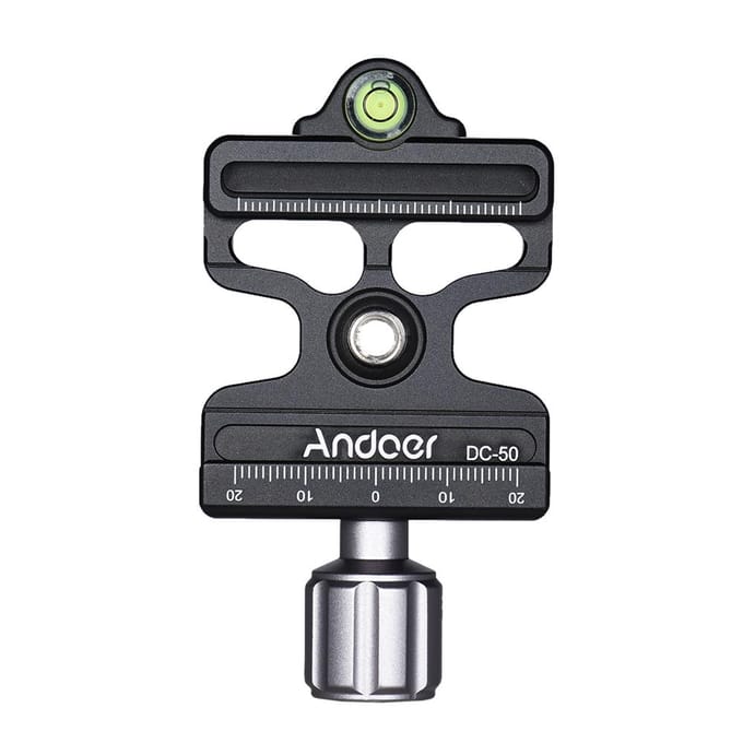Professionele Universele Snelkoppelingsklem Knop-Type 1/4  & 3/8  Schroefgat black
