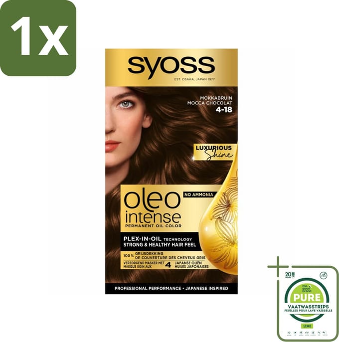 Syoss Oleo Intense - Haarverf - 4-18 - Mokka Bruin - 115ml