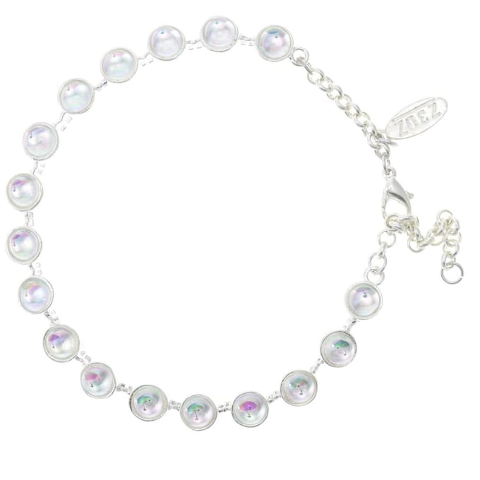 Behave - Armband - multikleur steentjes - romantische look - 20 cm