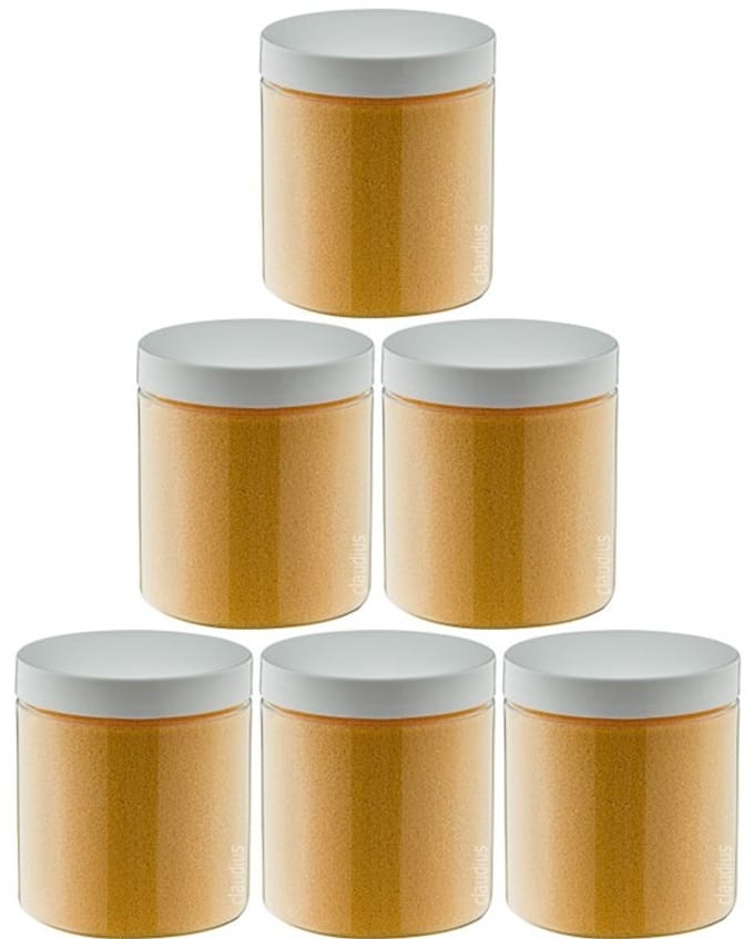 Scrubzout Appel-kaneel - 300 gram - Pot met witte deksel - set van 6 stuks - Hydraterende Lichaamsscrub