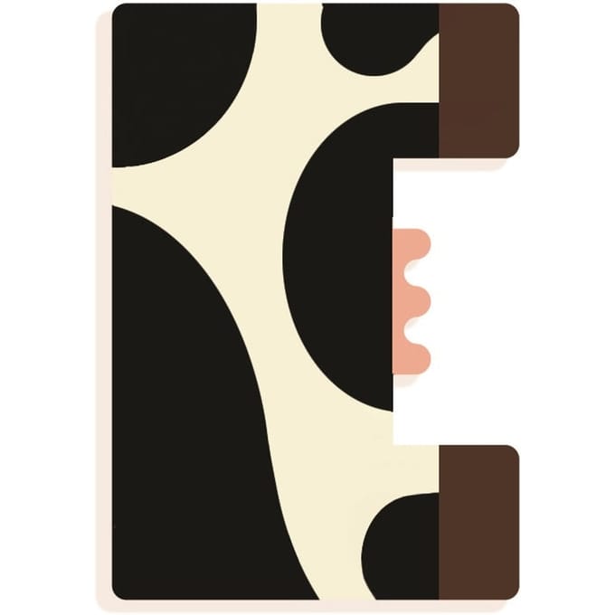 DJECO houten letter designed animal E