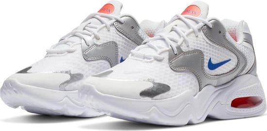 Nike Air Max 2X Dames Sneakers - White/Racer Blue-White-Metallic Silver - Maat 38