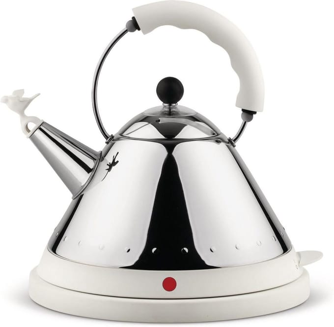 Alessi MG32 W - Waterkoker - RVS/Wit