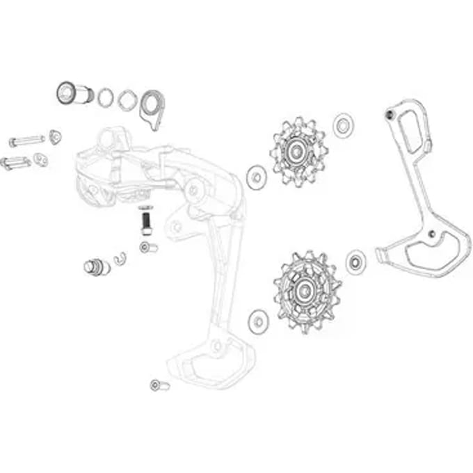 Achterderailleurkooi met schroef Sram Xplr Etap Axs