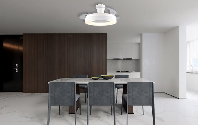 Trio - Plafondventilator VANSBRO - Wit - 106x106x29 cm