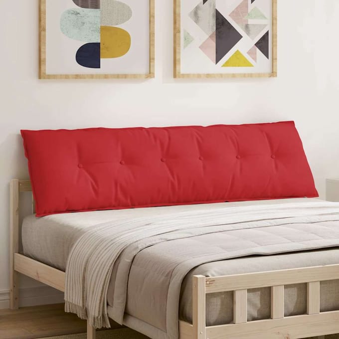 vidaXL - Rugkussen - Rood - 200 - x - 19 - x - 50 - cm - Stof