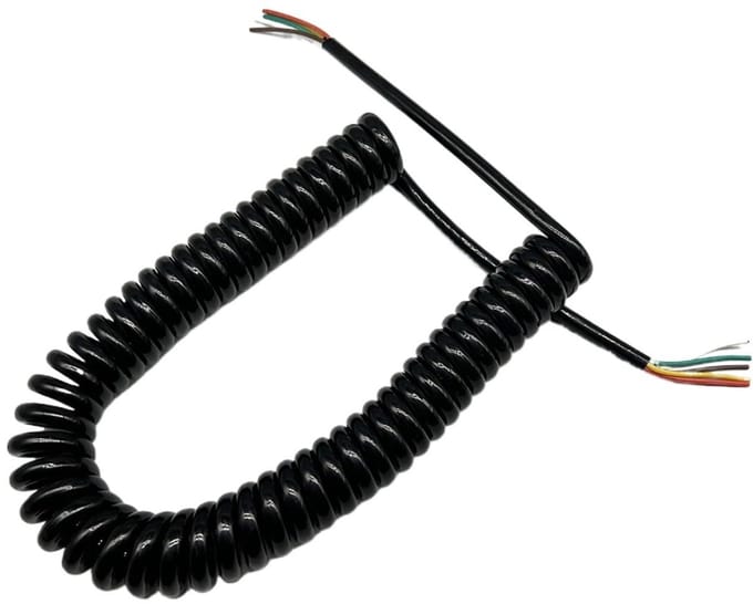 spiraalkabel 7/24v- zonder plug – 3.5 meter - aanhanger kabel
