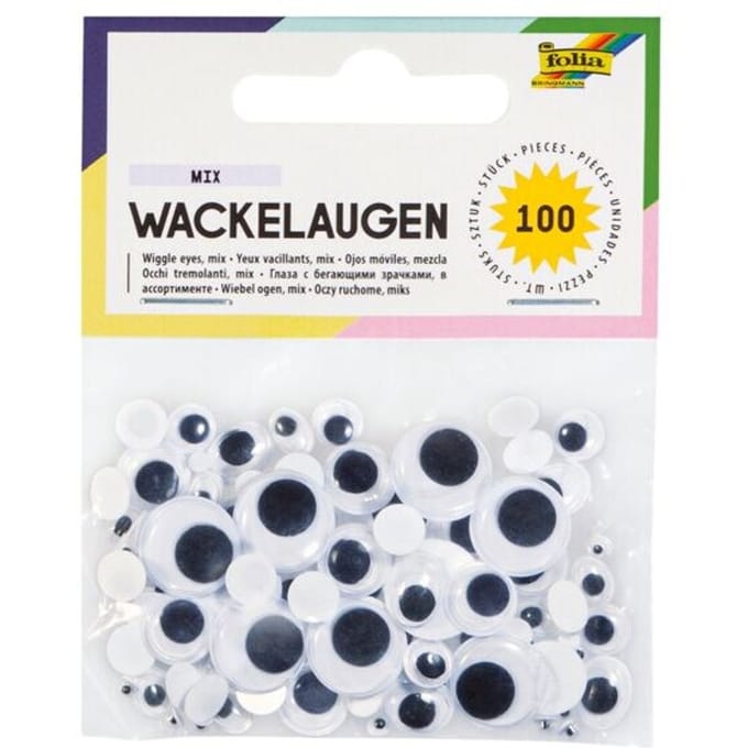 Wiebeloogjes 100stuk(s) Knutselset voor kinderen kunst- & knutselset voor kinderen
