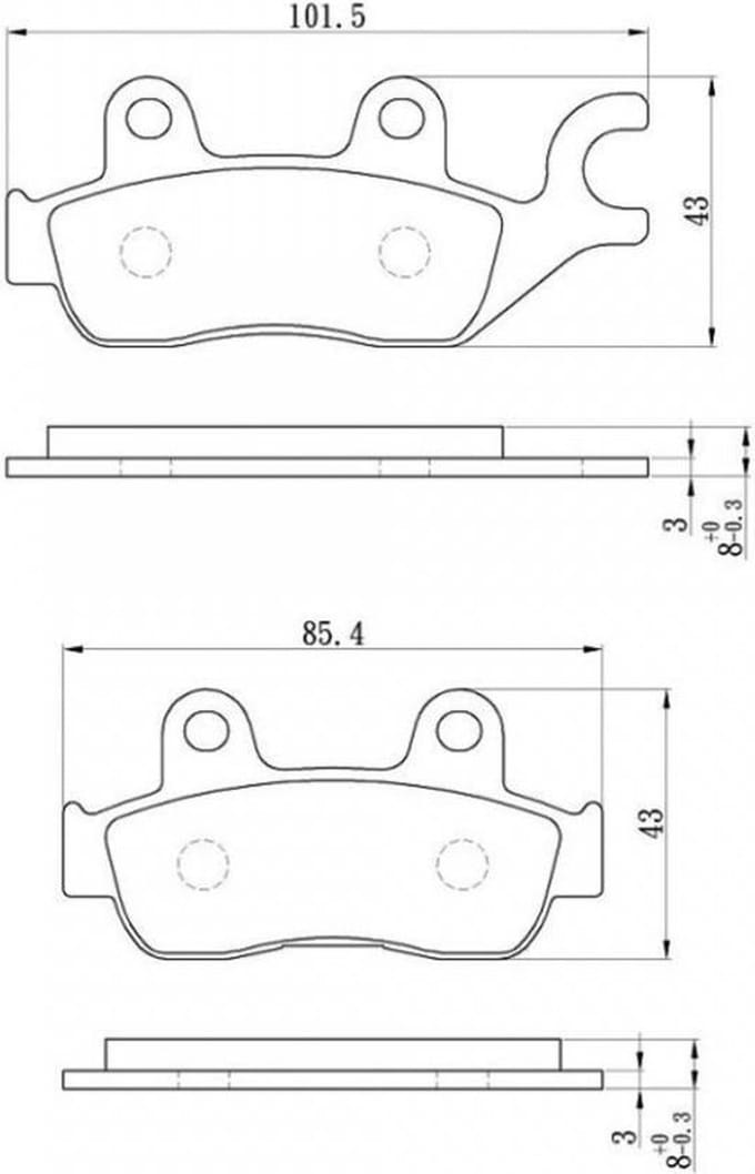 Remblokken Perftec voor Motor Honda 125 CBF NAJ-ED 2018 tot 2020 vooraan Nieuw