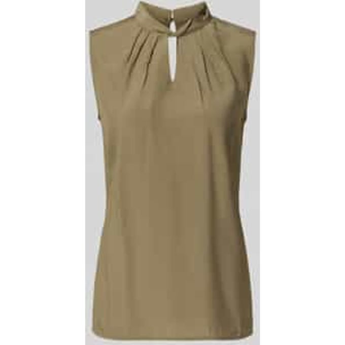 Blousetop van viscose met druppelvormige hals