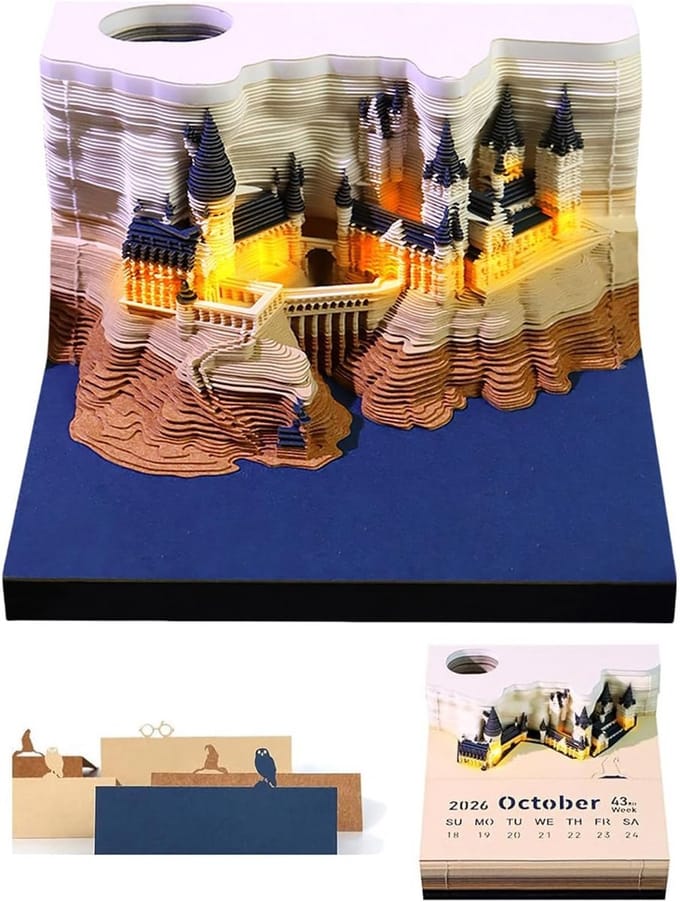 3D Scheurkalender Blokkalender 2026 Bureaudecoratie