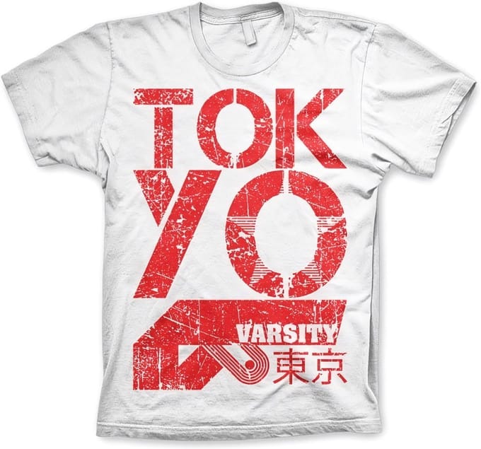 Hybris Tokyo Varsit en T-shirt White
