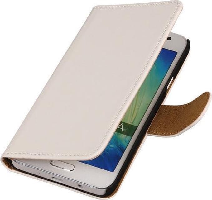 Wit Samsung Galaxy A5 2015 Book/Wallet Case/Cover