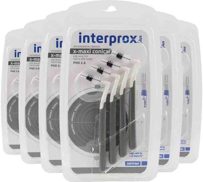 3x Interprox Ragers Plus X-Maxi Conical Grijs PHD 2.6 4 stuks