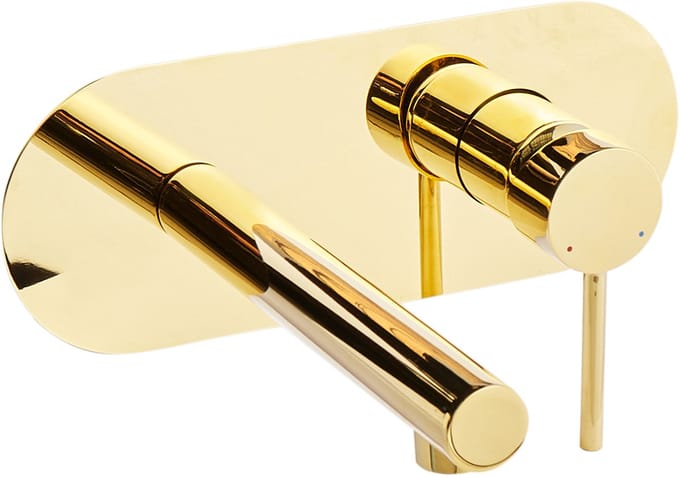 CLAVIJO - Wandgemonteerde mengkraan - Goud - Messing