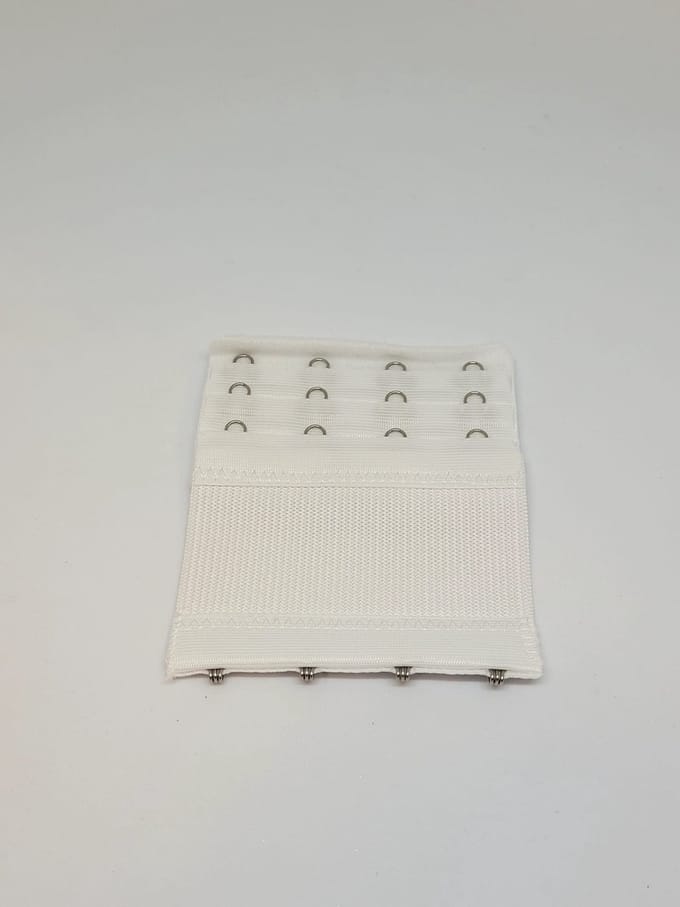 Jumada's - Beha Verlengstuk - Verlenger 4 Haaks - Elastiek - Wit